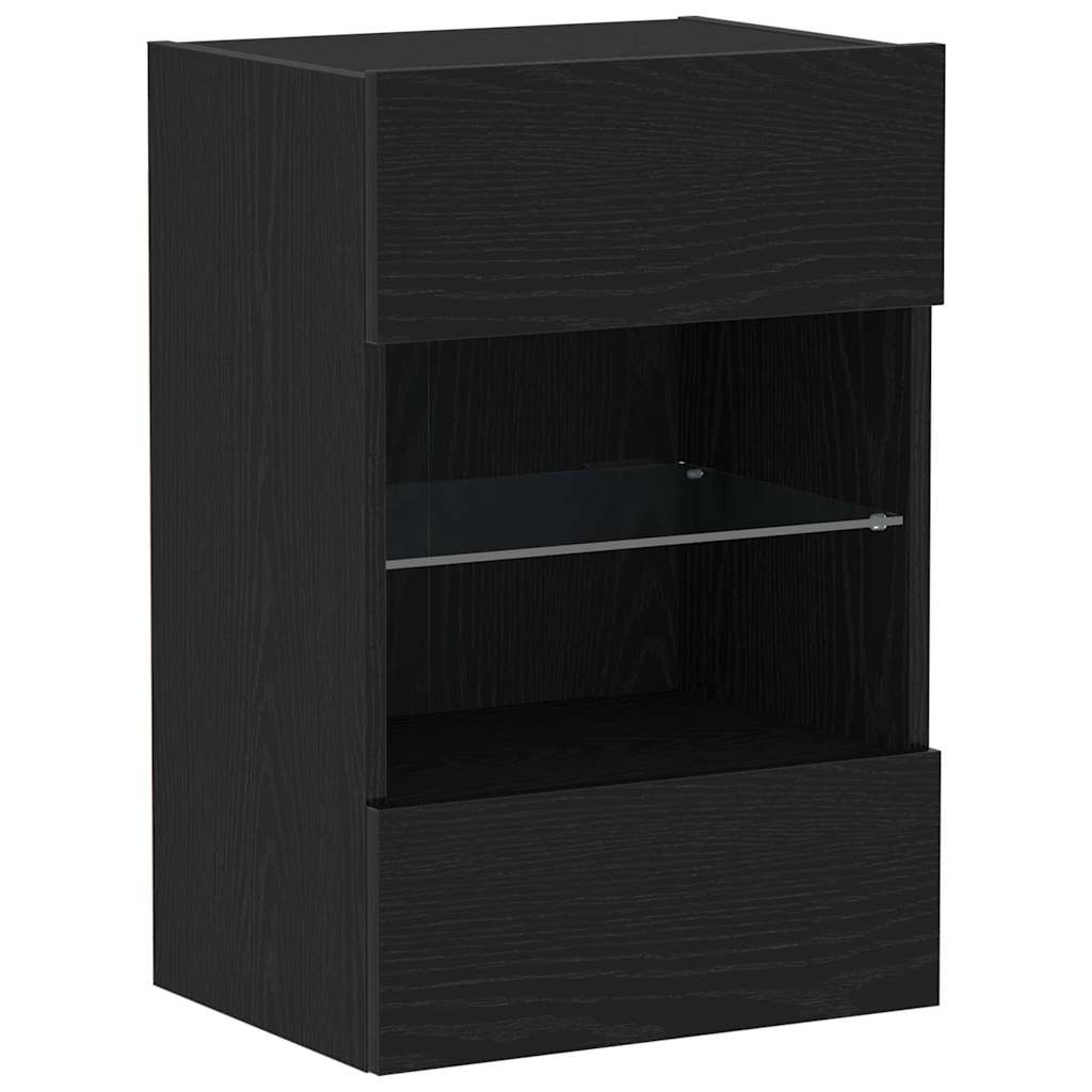 TV Cabinet 2 pcs Black 40 x 30 x 60.5 cm Engineered wood